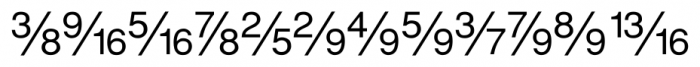 SansFractions Diagonal Font LOWERCASE