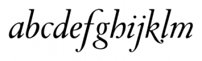 Sarabande Regular Italic Font LOWERCASE