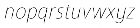 Savigny Thin Cond Italic Font LOWERCASE