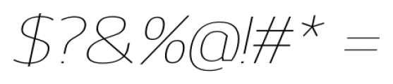 Savile Thin Italic Font OTHER CHARS