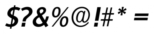 Saxony Serial Medium Italic Font OTHER CHARS