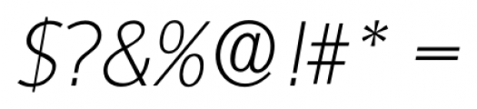 Saxony Serial Xlight Italic Font OTHER CHARS