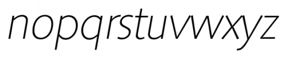 Saxony Serial Xlight Italic Font LOWERCASE