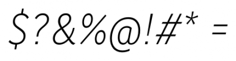 Saya FY Thin Italic Font OTHER CHARS