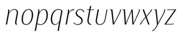 Saya SemiSans FY Thin Italic Font LOWERCASE