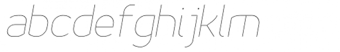 Saarikari ExtraLight Oblique Font LOWERCASE