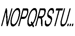 Sabang Island Slant Regular Font UPPERCASE