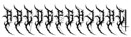 Sabersong Blackmetal One Font UPPERCASE