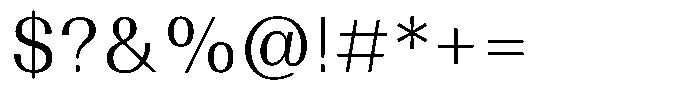 Sabino Regular Font OTHER CHARS