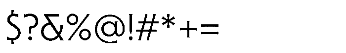 Sable Light Font OTHER CHARS
