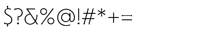 Sable Thin Font OTHER CHARS