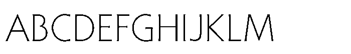 Sable Thin Font UPPERCASE