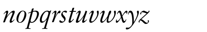 Sabon Next Display Italic Font LOWERCASE