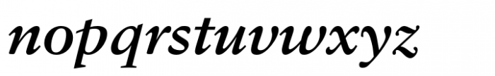 Sabon Paneuropean Bold Italic Font LOWERCASE