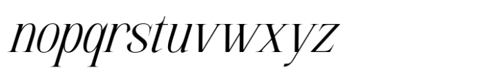 Sabriana Oblique Font LOWERCASE
