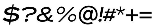 Sabrosa Medium Italic Font OTHER CHARS