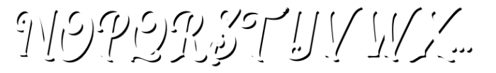 Sacred Bridge Shadow Slant Font UPPERCASE