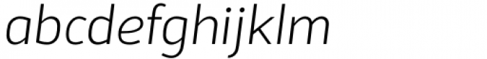 Sadi Sans Extra Light Italic Font LOWERCASE
