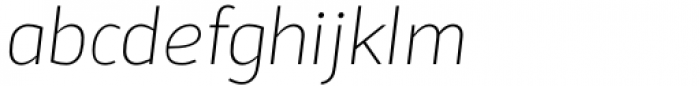 Sadi Sans Thin Italic Font LOWERCASE