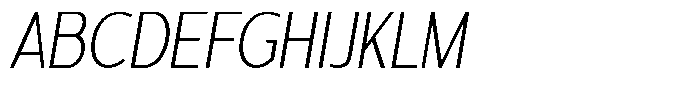Sadina Condensed Extra Light Italic Font UPPERCASE