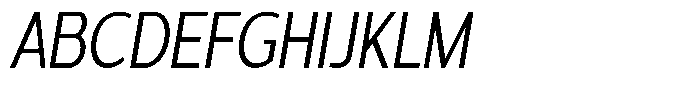 Sadina Condensed Light Italic Font UPPERCASE