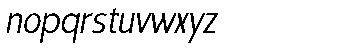 Sadina Condensed Light Italic Font LOWERCASE