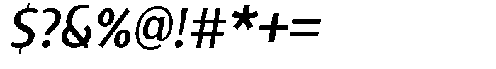 Sadina Condensed Medium Italic Font OTHER CHARS