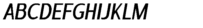 Sadina Condensed Medium Italic Font UPPERCASE