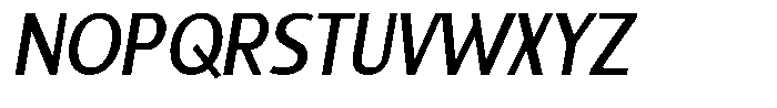 Sadina Condensed Medium Italic Font UPPERCASE