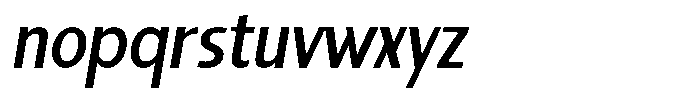 Sadina Condensed Medium Italic Font LOWERCASE