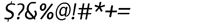 Sadina Condensed Regular Italic Font OTHER CHARS