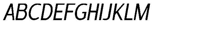 Sadina Condensed Regular Italic Font UPPERCASE