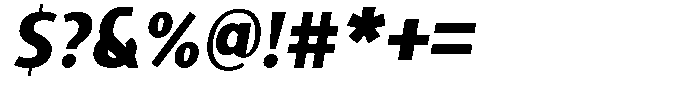 Sadina Condensed Small CAPS Sadina CCA Black Italic Font OTHER CHARS