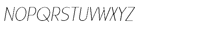 Sadina Condensed Small CAPS Sadina CCA Thin Italic Font LOWERCASE