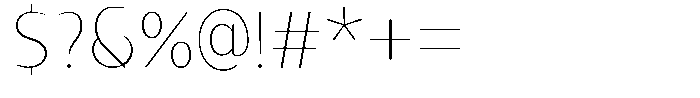 Sadina Condensed Thin Font OTHER CHARS
