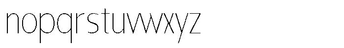 Sadina Condensed Thin Font LOWERCASE