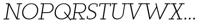 Sadina Slab Extra Light ITA Font UPPERCASE