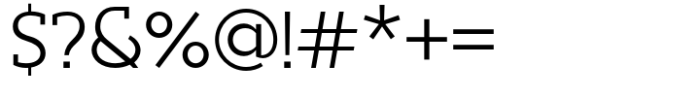 Sadina Slab Light Font OTHER CHARS