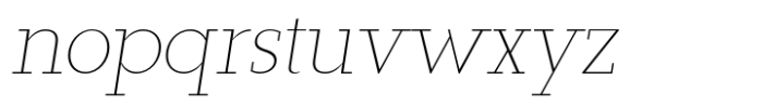 Sadina Slab Thin ITA Font LOWERCASE