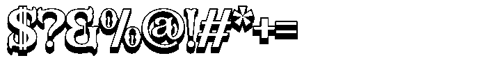 Sadyco 3 D Extrude Font OTHER CHARS