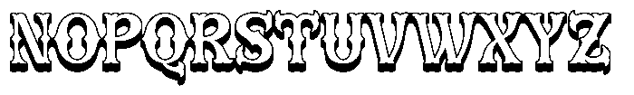 Sadyco 3 D Extrude Font UPPERCASE