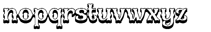 Sadyco 3 D Extrude Font LOWERCASE
