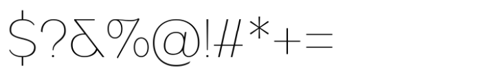 Saeson Thin Font OTHER CHARS