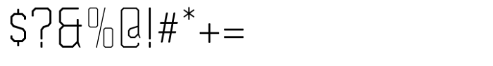 Safford Extra Light Font OTHER CHARS