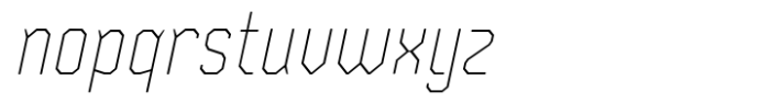 Safford Thin Italic Font LOWERCASE