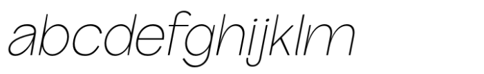 Saffron Grotesk Thin Italic Font LOWERCASE