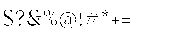 Safinia Light Font OTHER CHARS