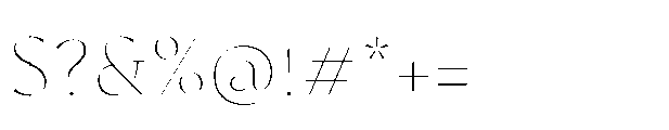 Safinia Thin Font OTHER CHARS