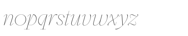 Sagittaire Standard Hairline Italic Font LOWERCASE