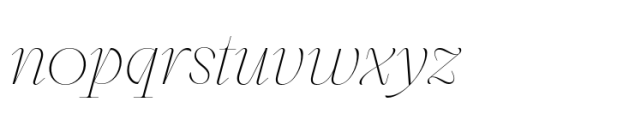 Sagittaire Standard Thin Italic Font LOWERCASE